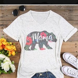 Women's Mama Bear V-neck shirt New without Tag tee